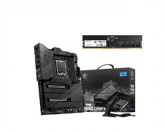 MSI Z690 UNIFY ATX Motherboard + Adata 16GB DDR5 RAM Bundle