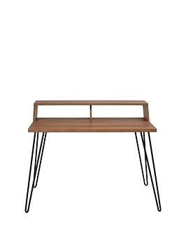 Koble Bea Desk With Wireless Charging - Oak/Black