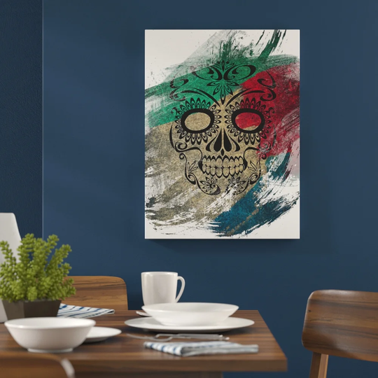 'Sugar Skull Tattoo' Graphic Art Print Poster