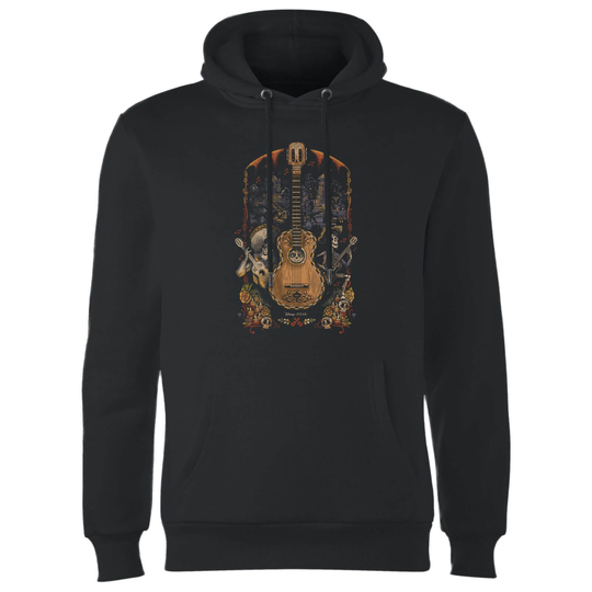 Coco Guitar Poster Hoodie - Black - XL