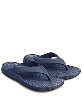 Totes Ladies Solbounce With Toe Post Sandals - Navy