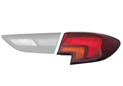 REAR LIGHT GLASS OUTSIDE R 3810932 Van Wezel 3810932