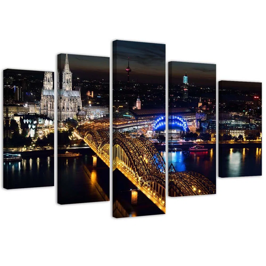 Canvas Print Cologne By Night