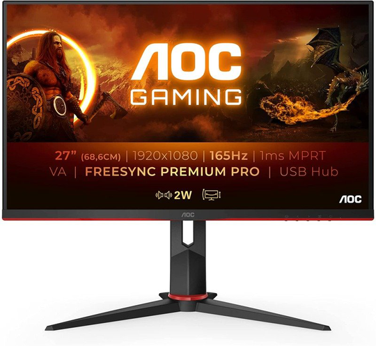 AOC 27G2SU/BK 27" VA Full HD 165Hz 1ms Gaming Monitor