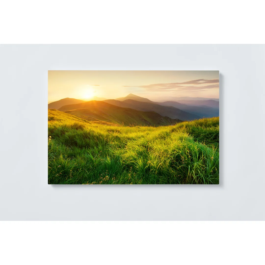 Mountains Meadow Magnetic Wall Mounted Cork Board