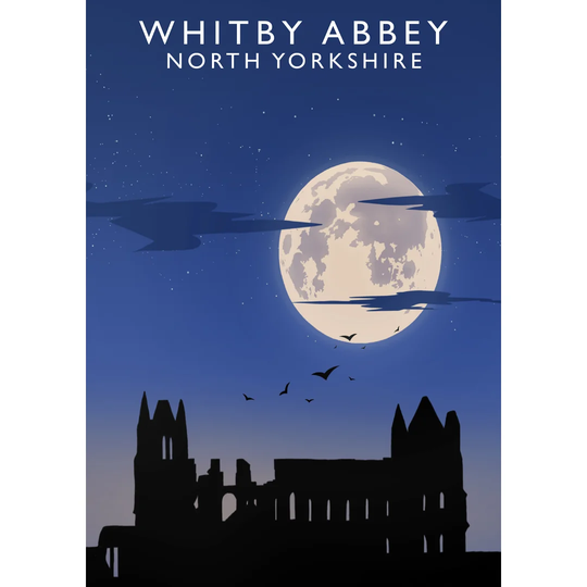 Whitby Abbey (Night) by Richard O'Neil - Graphic Art Print on Paper