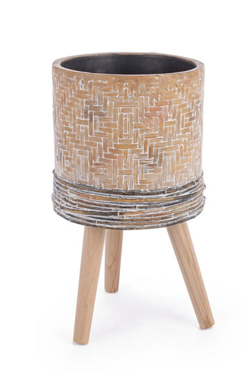 DAKAR MAGNESIA TRIPOD VASE H31