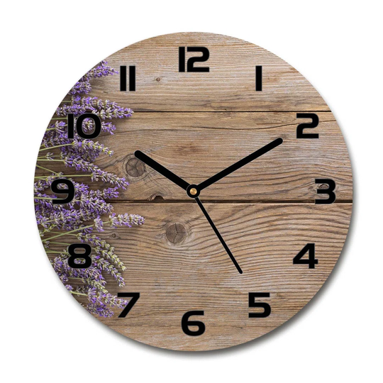 Decoration Picture Art Modern Kitchen Living Room Lavender on The Wood 30cm Silent Wall Clock