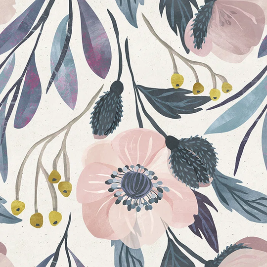 Walllpaper Roll 360X250cm Mural Decoration Kitchen Livingroom Bedroom Wallpaper Material With Print - Floral Poppies Vintage Botanical Illustration