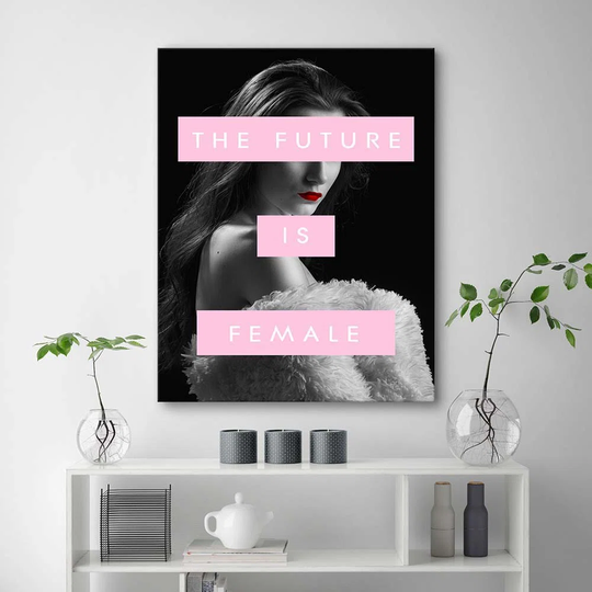 Canvas Print Inscription The Future Is Female