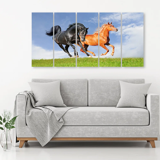 Canvas Print Galloping Horses