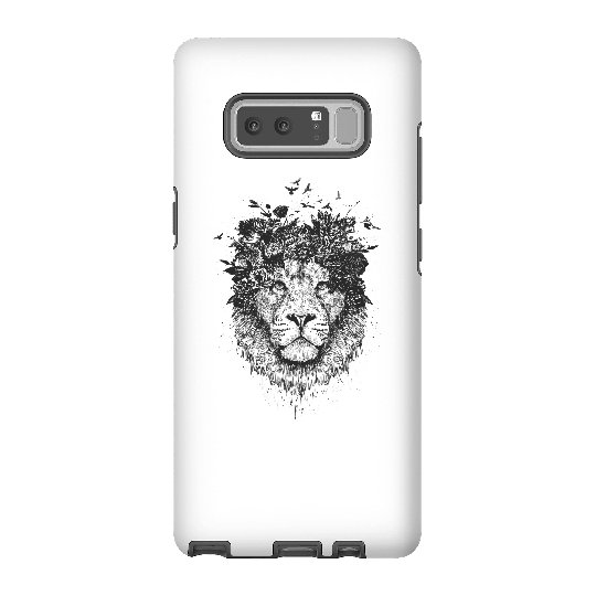Balazs Solti Lion And Flowers Phone Case for iPhone and Android - Samsung Note 8 - Tough Case - Matte
