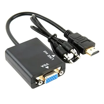 HDMI / VGA Adapter with 3.5mm AUX Cable