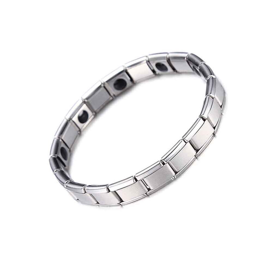 (Color1) Men Women Titanium Steel Therapy Energy Magnetic Bracelet Health Care Gift