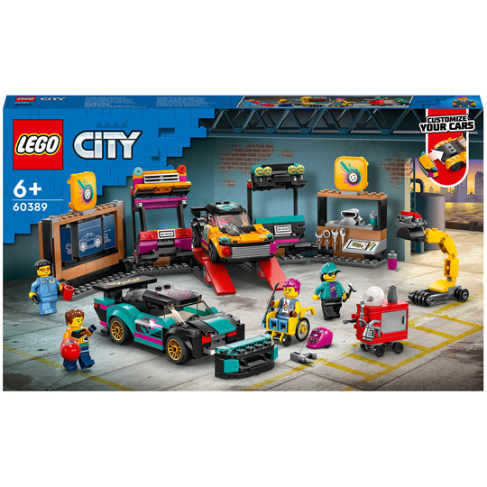 LEGO City: Custom Car Garage Toy, Kids' Workshop Set (60389)