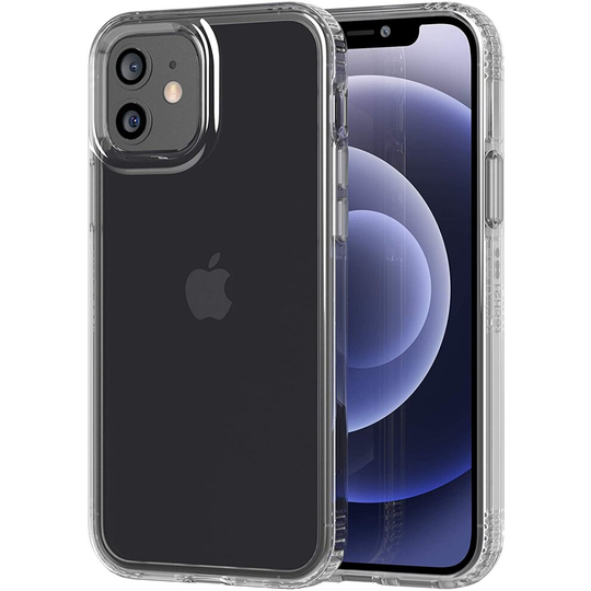 Tech21 Evo Clear for Apple iPhone 12 and 12 Pro 5G - Germ Fighting Antimicrobial Phone Case with 12 ft. Drop Protection T21-8379 - 6.1 inches