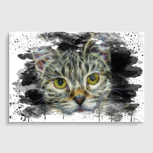 'Art Digital Cat' Graphic Art Print Poster