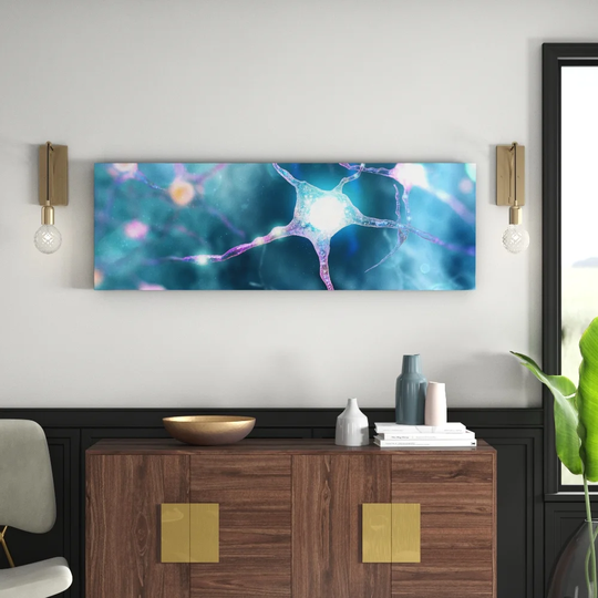 Neural Nerve Network Framed Graphic Art Print on Canvas