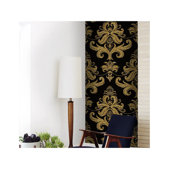 Maidste Floral Golden Wallpaper