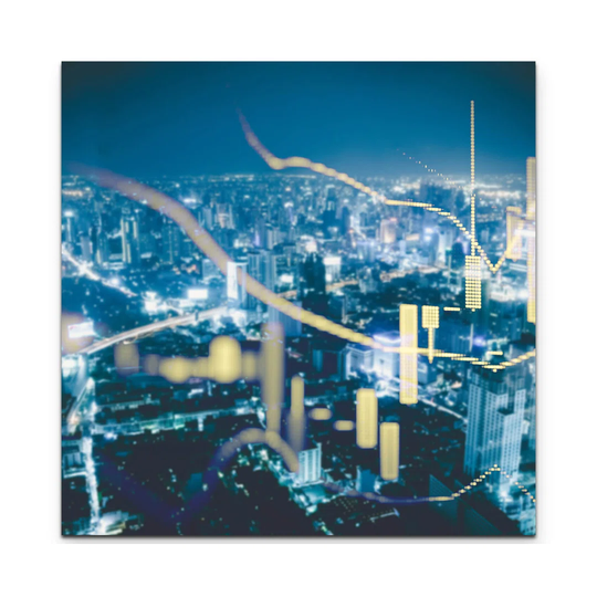 City Network Print on Canvas