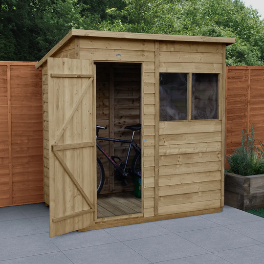 Forest Garden Overlap Pressure Treated 6X4 Pent Shed