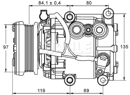 x1 Free Gift + Behr A/C Compressor ACP 106 000P / 8FK351113-401 R 134a