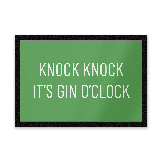 Knock Knock It's Gin O'Clock Entrance Mat