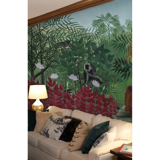 Walllpaper Roll 360X250cm Wallpaper Material With Print Mural Decoration Kitchen Livingroom Bedroom - Forest Wild Tree Wood Animal Monkey Nature