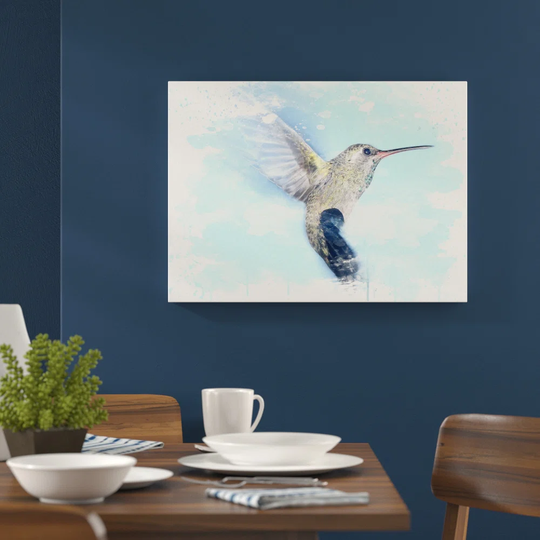'Flying Hummingbird' Graphic Art Print Poster