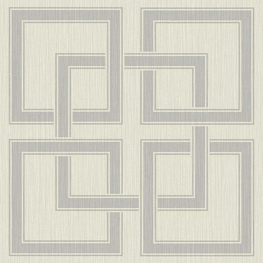 Belgravia Decor Amara Square Cream/Silver Wallpaper