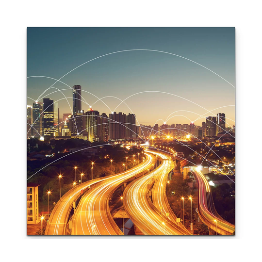Network Connections Print on Canvas