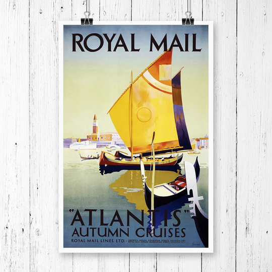 'Vintage Poster Atlantis Travel Cruise' Graphic Art