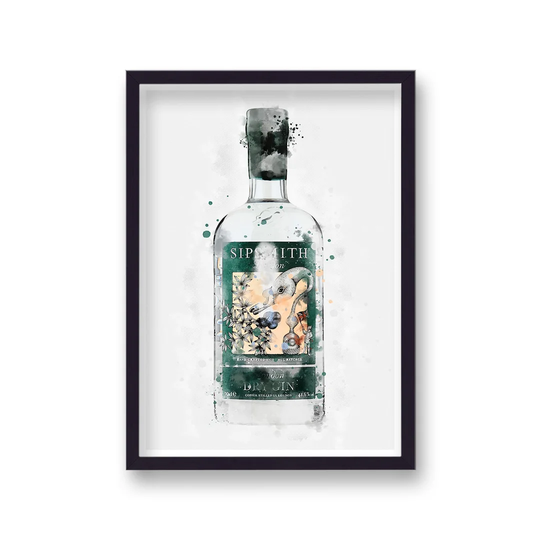 Gin Graphic Splash Sipsmith Inspired by Vouvart - Picture Frame Graphic Art