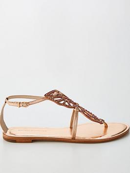 Sophia Webster Butterfly Flat Sandals - Rose Gold