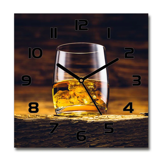 Ilakkiyen Bourbon in a Glass Silent Wall Clock