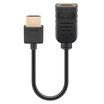 Goobay 4K Ultra HD HDMI Adapter - 10cm - Black