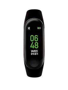 Reflex Active Series 1 Activity Tracker with Colour Touch Screen and Black Silicone Strap, Black, Women