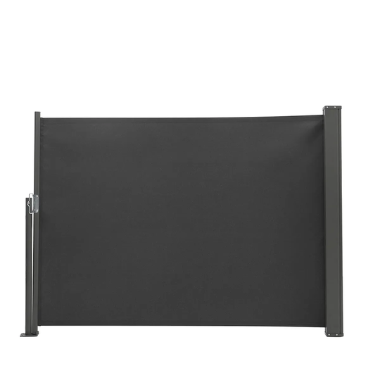 Livingandhome 3 x 1.2m Outdoor Retractable Side Awning - Dark Grey