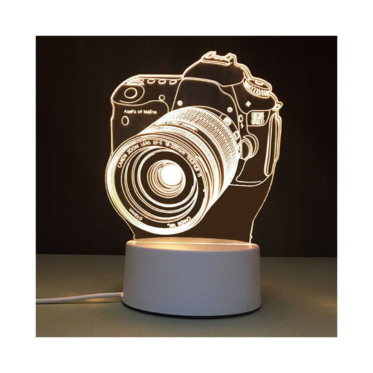 (Camera) 3D Lamp Acrylic USB LED Night Lights Xmas Christmas Birthday Gifts Decorations