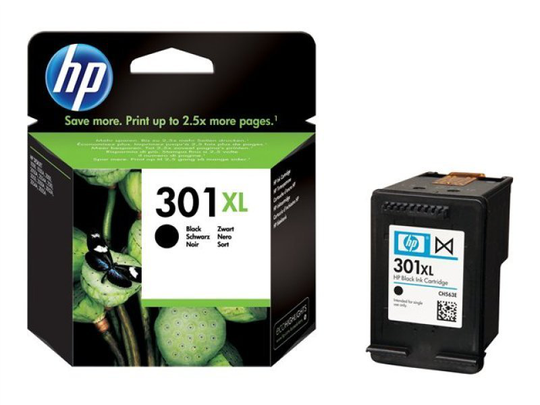 HP 301XL Black Original Ink Cartridge - High Yield 480 Pages - CH563EE