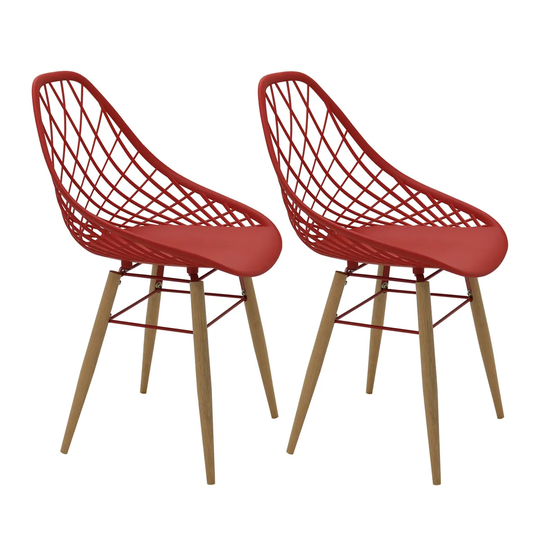 Tramontina Philo Set of 2 Chairs - Red