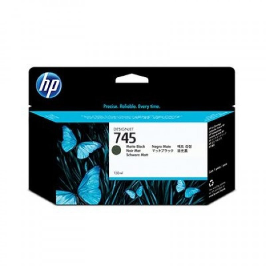 HP 745 Matte Black Original Ink Cartridge - Standard Yield 130ml - F9J99A