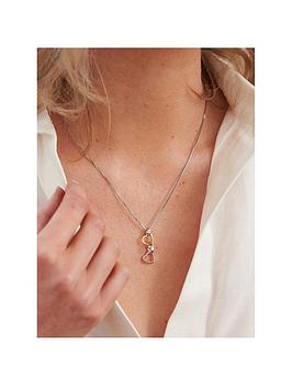 Hot Diamonds Trio Triple Heart Pendant - Rose and Yellow Gold, Two Tone, Women