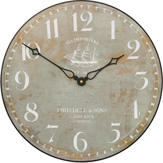 36cm Ship Motif Wall Clock
