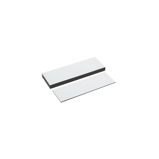 Magnet Expert Flexible Magnetic Labels with Gloss White Dry Wipe Surface ( 120 x 40 x 0.76mm ) ( Pack of 10 )