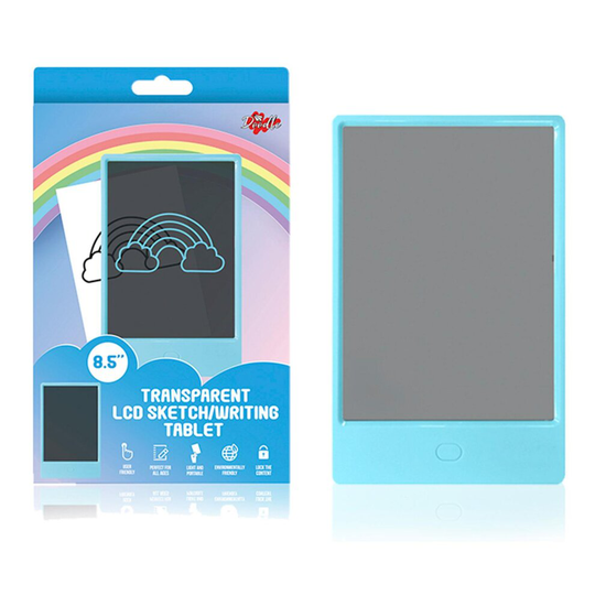 (Blue Frame) Doodle 8.5'' LCD Writing Tablet - Single Colour - Blue & Pink Frame
