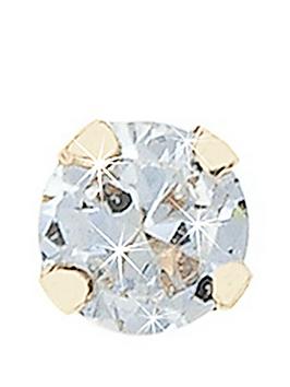Love Diamond 9 Carat Yellow Gold Diamond Nose Stud