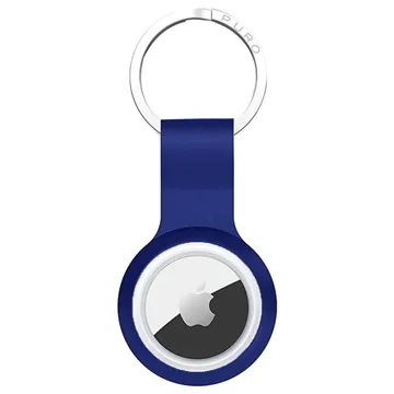 Puro Icon Apple AirTag Silicone Case with Keychain - Blue