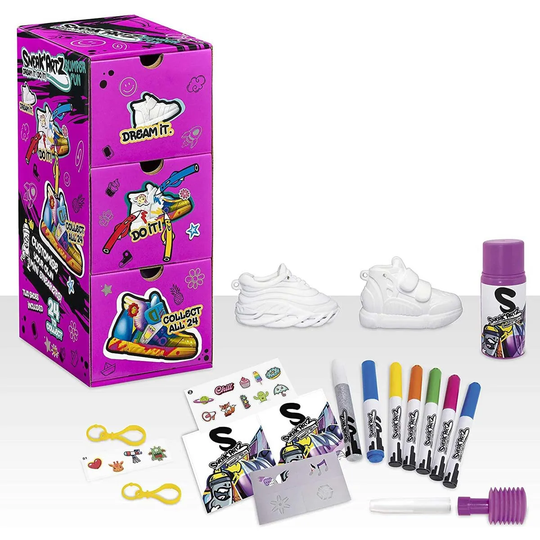 Sneak Artz Bumperfun Set Of 2 Sneakers With Art Accessories