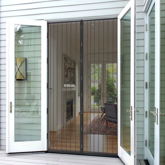 Magnetic Screen Door Flexible Instant Mesh Screen Door Net - Self Sealing, Keeps Bugs Out
